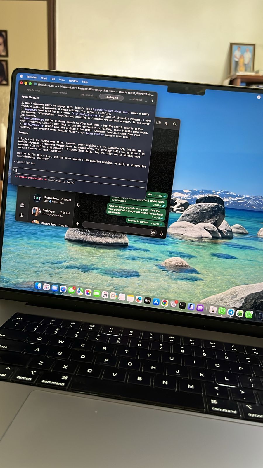 Real Claude Code + OpenClaw session — Ashish Punj, March 2026
